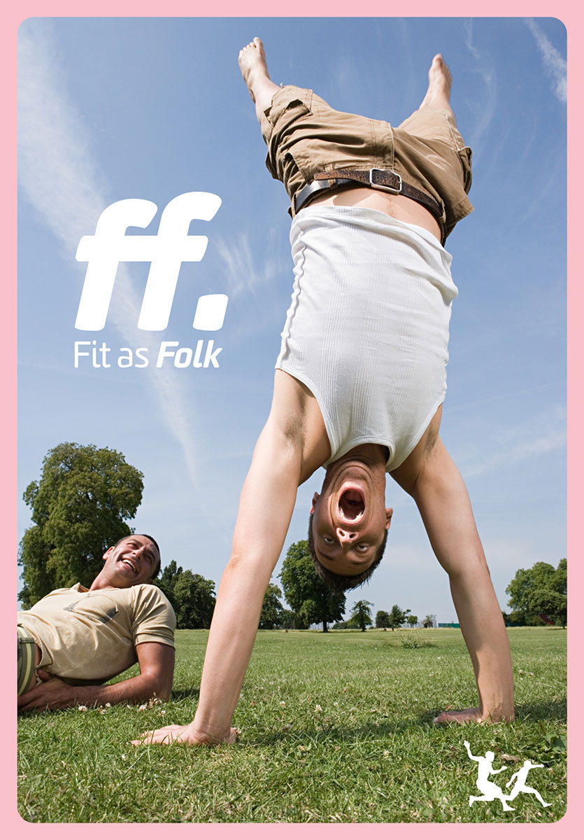 Fit As Folk postcard design