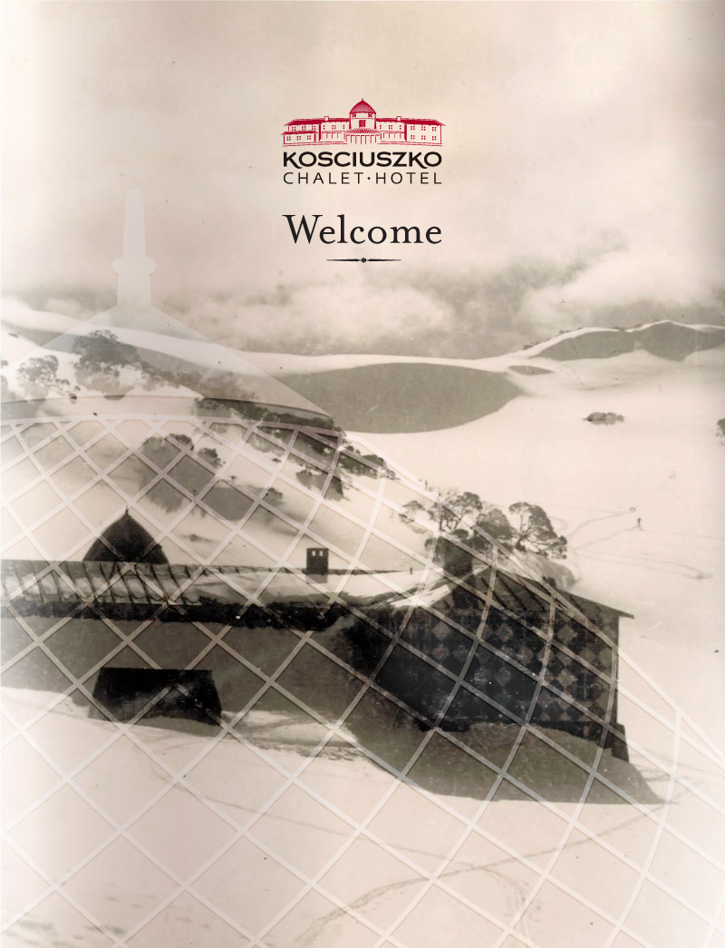 Kosciuszko Chalet Hotel Guidebook design